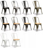 Style Industrial Metal Dining Chairs Vintage Retro Kitchen Cafe Stacking