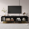 Modern TV Stand 160cm 4-Door TV Unit Cabinet Storage Living Room Furniture Black