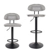 2x Bar Stools Metal Legs Breakfast Stools Kitchen Padded Chair XXL Seat Barstool