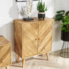 Sideboard 2 Doors Natural Storage Cupboard Cabinet Home Living Room Furniture