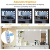 White Dressing VanityTable Wood Makeup Desk with LED Mirror 7 Drawers Stool