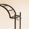 Heavy Duty Large Tall Plant Stand Arched Metal Flower Shelf with Hanging Hooks