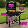 Neo Smoker Barbecue Charcoal Portable BBQ Grill Built-in Thermometer Garden