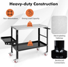 Welding Table 580kg Load Fixture Holes Slots Shelves Mobile Heavy Duty Workbench