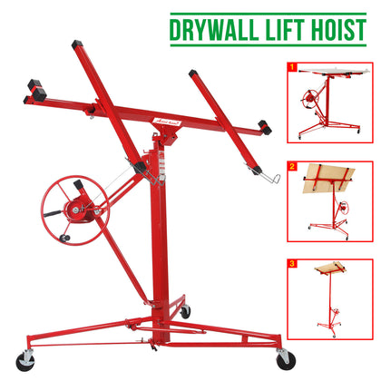 11Ft Lift/Lifter Drywall Hoist Caster Heavy Duty Plasterboard Panel Sheet Crane