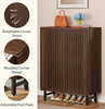 Shoe Cabinet with Shutter Doors, 6-Tier Entryway Shoe Cabinet Rack Organizer