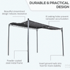 3m x 3m Gazebo Garden Pergola Canopy Sun Shade Shelter Soft Top