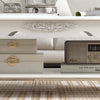Wooden Coffee Tea Table Modern White Shelf Storage Living Room Home Furniture