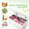 Kids Toy Box Storage Chest Play Room 2-in-1 Storage Trunk Bench w/Flip-up Lid