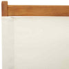 Folding Garden Chairs 4 pcs White Fabric and Solid Wood G8P9