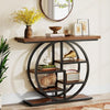 Tribesigns Console Table 105cm Industrial 6-Tier Sofa Table Entryway Table Brown