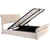 Ottoman Gas Lift Storage Bed 5ft King Bed Chesterfield Upholstered Bed Frame