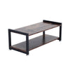 Industrial Retro Media TV Stand With Storage Metal Frame Living Room Side Table
