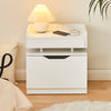 LED Bedside Table Cabinet Side End Table LED White High Gloss Living Room
