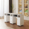 Double Pro Manicure Table Salon Nail Station Beauty Desk with Dust Collector