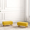 Linen Upholstered Shoes Bench Footrest Foot Stool Ottoman Seat with 4 Wood Legs