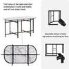 KITCHEN TABLE SET DINING TABLE AND 6 CHAIRS SET IN MARBLE EFFECT SPACE SAVING