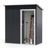 All-Weather Color Steel Garden Shed 163 x 86 CM Outdoor Storage Shed-Grey