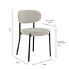 Dusk Mia Taupe Matte Velvet Set of 2 Dining Chairs