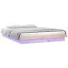 LED Bed Frame 150x200 cm King Size Solid Wood