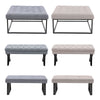 Modern Ottoman Bench Fabric Padded Footrest Entry Hallway Shoe Bench Window Seat