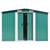 Galvanized Steel Garden Storage Shed Metal Outdoor Bike Shed 12x10ft Doors Base