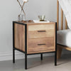 2 Drawer Wooden Bedroom Bedside Cabinet Furniture Storage Nightstand Side Table