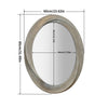 Classic Oval Baroque Gold Frame Wall Mirror Aesthetic Accent Mirror Bedroom Hall