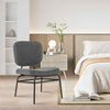 Modern Side Chair Bedroom Reading Accent Chair Adjustable Foot Pads-Grey
