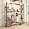 Industrial Bookcase Large Storage Unit Rustic Shelving Sturdy Display Cabinet
