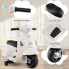 COSTWAY Licensed Vespa Kids Ride on Motorcycle 6VBattery Powered Motorbike-White