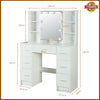 Dressing Table Stool Set With 7 Drawers Mirror Makeup Desk Vanity Table Bedroom