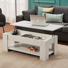 Lift Up Top Coffee Tables with Hidden Storage and Shelf Modern Rectangle Sofa