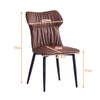Set of 2 Faux Leather/Suede Dining Chairs Metal Legs Reception Restaurant Chair