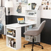 Computer Desk Wooden PC Laptop Table Writing Workstation 6-Tier Storage Shelves
