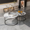 Set Of 2 Coffee Table Marble Side End Table Lamp Stand Nesting Nest Tables Set