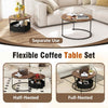 80 & 60 CM Circle Cocktail Table Round Coffee Table Set of 2-Coffee