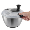 Stainless Steel Salad Spinner 4.75Qt Large Vegetable Dryer Washer BPA-Free