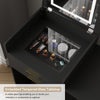 Modern Dressing Vanity Table Set with LED Mirror Stool Side Panel 2 Drawers