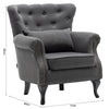 Chesterfield Button Design Wing Back Chair Fireside Armchair Lounge Sofa+Cushion