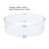Round OUTDOORS Gas Fire Pit Table Wind Guard Clear Tempered Flame Glass Shield