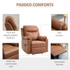 Power Lift Chair Electric Riser Armchair with Remote Control, Brown