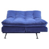 190cm 3 Seater Sofa Bed Velvet Recliner Sofabed Click Clack Tufted Button Back