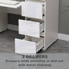 NEW White Dressing Table High Gloss Vanity Makeup Desk 6 Drawers Storage Bedroom