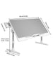 Laptop Bed Table with Drawer Adjustable Angle Height Folding Legs