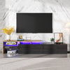 TV Unit Modern Living Room Cabinet Media Stand Furntiure RGB LED Light Black