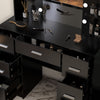 Dressing Table Mirror with Lights Makeup Vanity Desk Organizer Dresser 7 Drawers