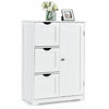 Storage Cabinet Bathroom Floor Cabinet Freestanding Storage Cupboard w/ 3 Drawer