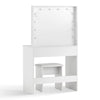 Dressing Table With Hollywood Mirror Stool 2 Drawers Bedroom Makeup Desk Modern