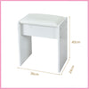 White Dressing Table with 10 LED Lights Mirror and Stool & 5 Drawers Vanity Set